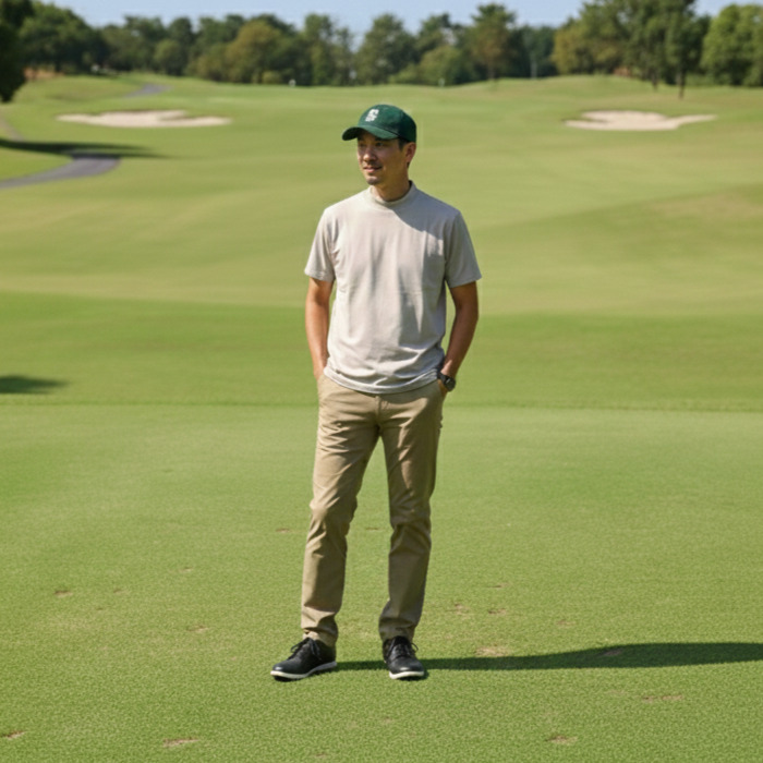 THESUNGOLF】PSSUNR2504/レギュラーモック/L/BEI