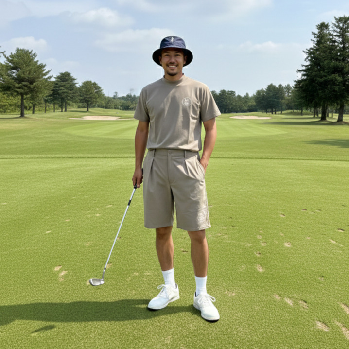 THESUNGOLF】SG-25PT01/ショートPT/S/BEI