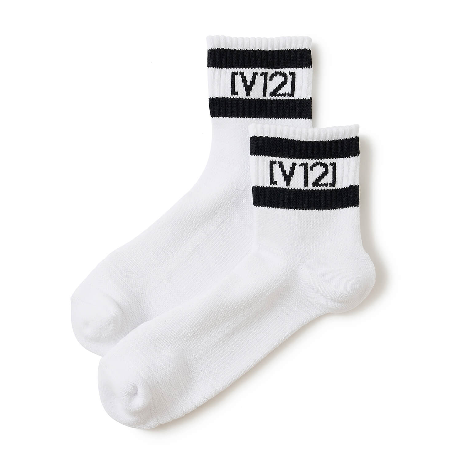 V12】V122610-AC08/VT LINE MID SOCKS/FREE/WH