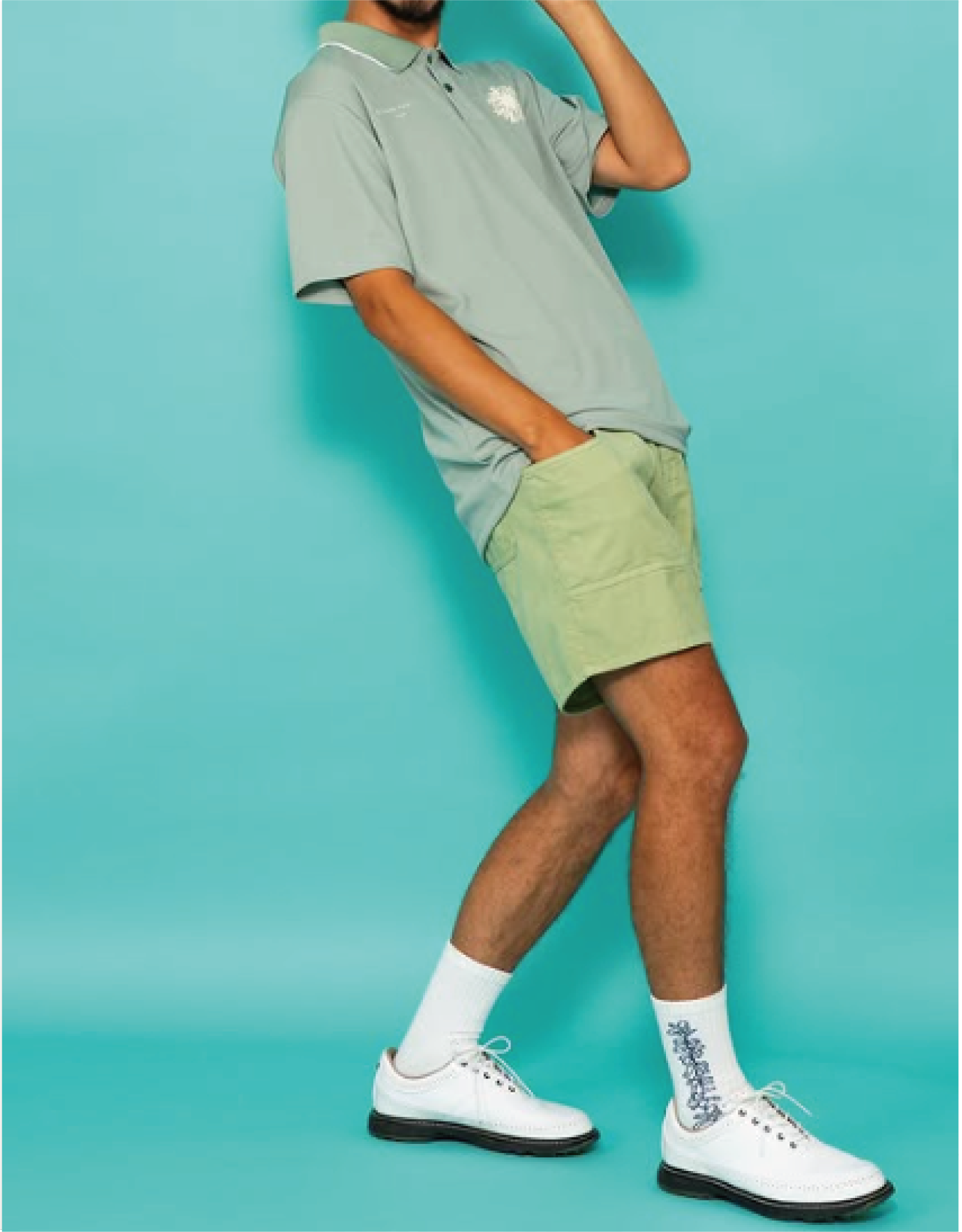 SALVAGE PUBLIC】SVKS5022/Uka Corduroy Shorts/Sage/M