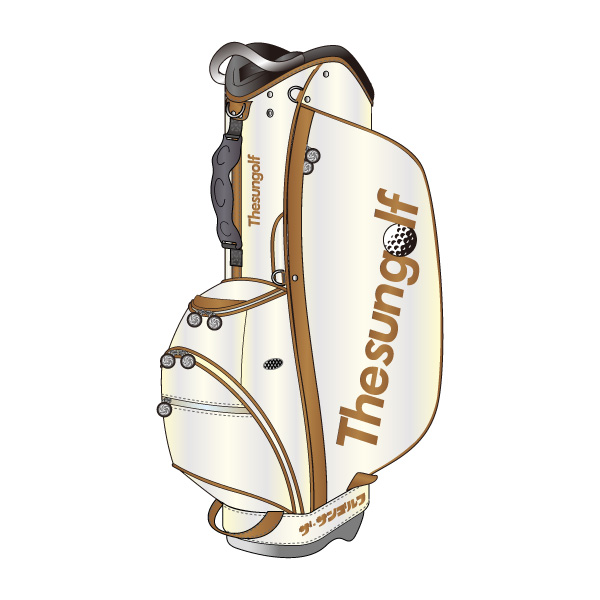 先行予約●THESUNGOLF】GeoGalaxy別注キャディバッグ/8.5インチ/オフホワイト