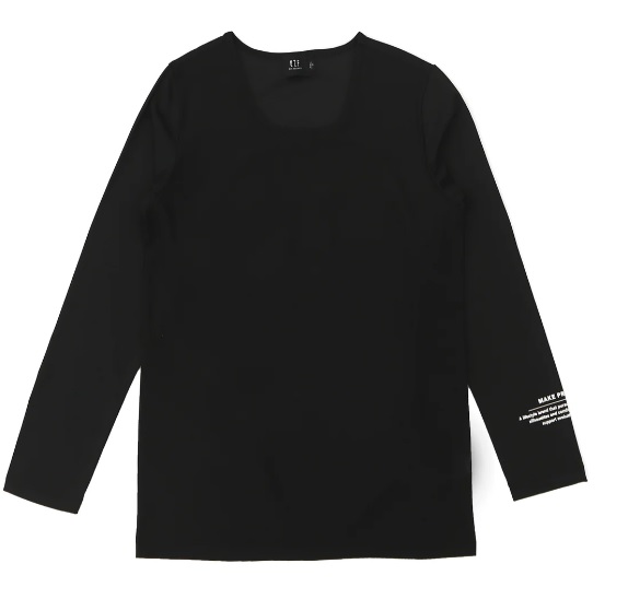 O.T.F】2253-11054/WOMEN LS UV BASE LAYER/BK/S