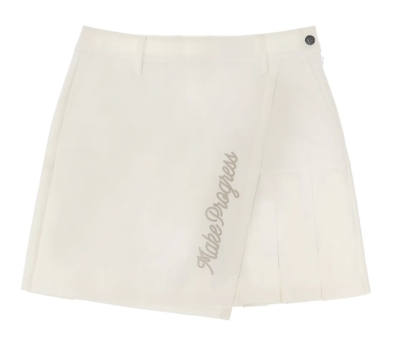 O.T.F】2151-25023/WOMEN PLEATED SKIRT/WH/S