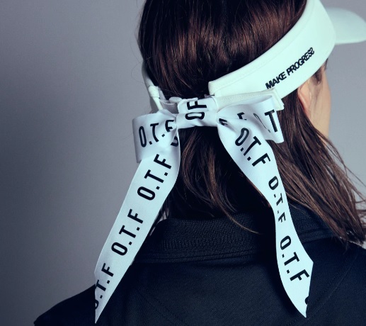 O.T.F】2551-50040/WOMEN RIBBON SUN VISOR/WH/F
