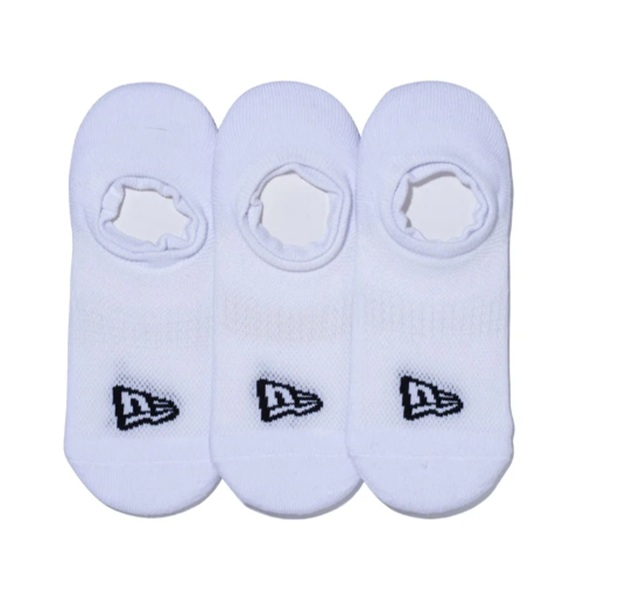 NEWERA】14518160/SOCKS VERY SHORT 3PAIRS WHI/23-25