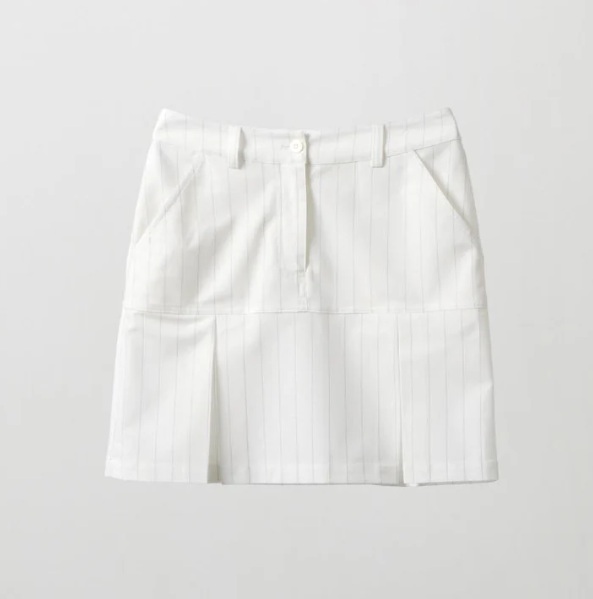 BANDEL】BGS-W6SSTSK-2-WH/Wピンストライププリーツスカート/WH/S