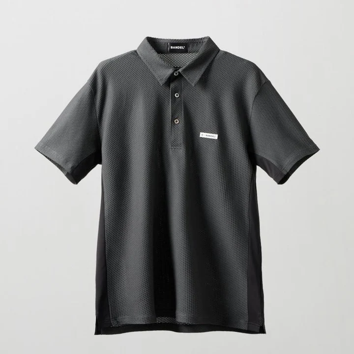 BANDEL】BGS-6SSWPL-4-GR/ドライワッフルポロ/チャコール/L