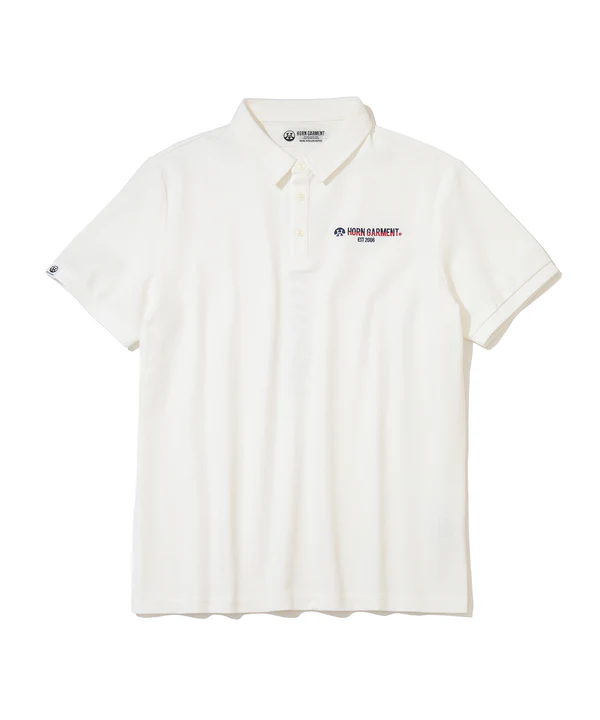 HORNGARMENT】HCM-6A-AP05/ポロシャツ/WHITE/46(Ｍ)