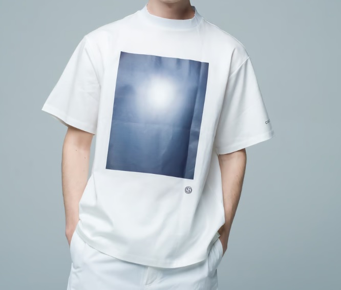 OBSIDIAN】ODM25ST007/MOCK NECK OGC PHOTO TEE/M/WH