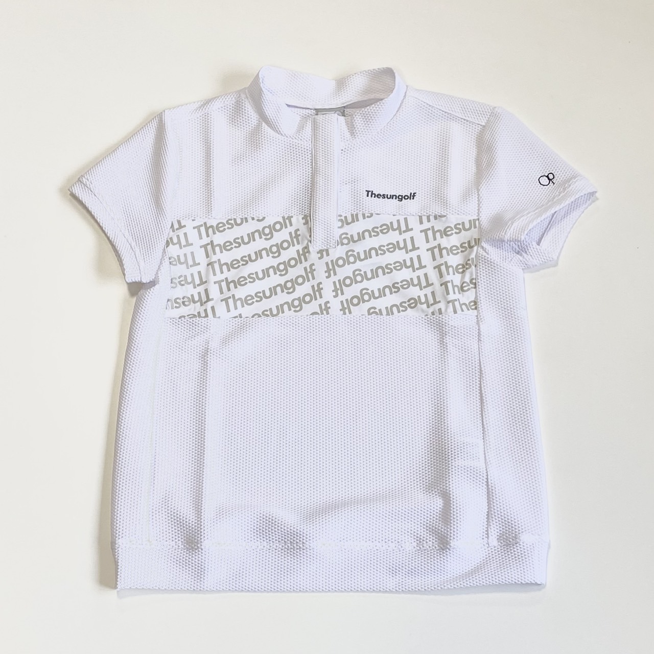 THESUNGOLF】TSGAP14/LADYS MOCK SHIRTS/S/WHT