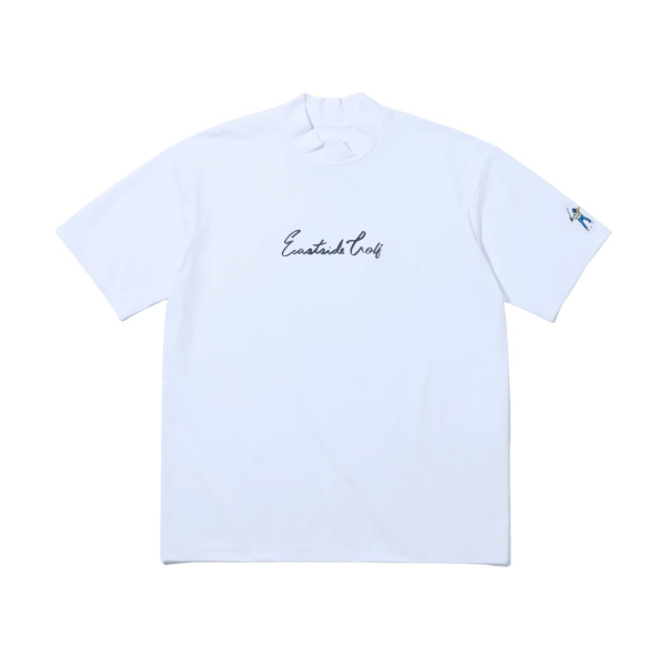 EastsideGolf】 9601-9004G/SCRIPT MOCK NECK/M/WH