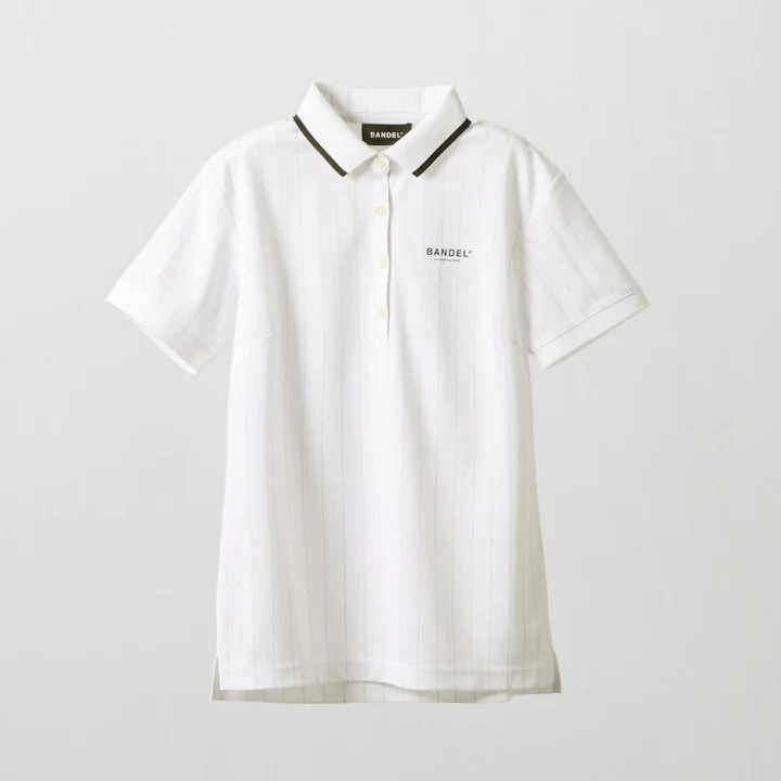 BANDEL】BGS-W6SSYPL-2-WH/Wピンストライプポロシャツ/WH/S