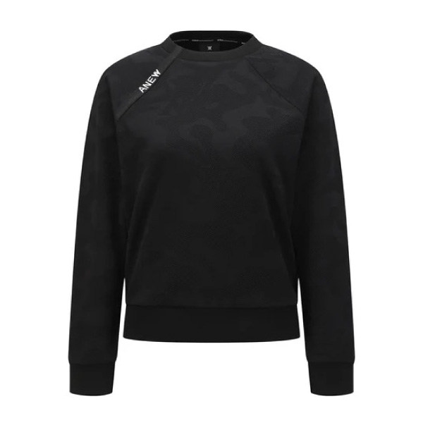 ANEW GOLF】AGGSWTS05/CAMO JACQUARD SWEATSHIRT/BK/S