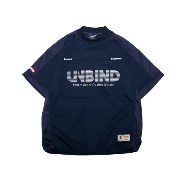 UNBIND】UN2222/LANDED MOCK SHIRT/NV/S