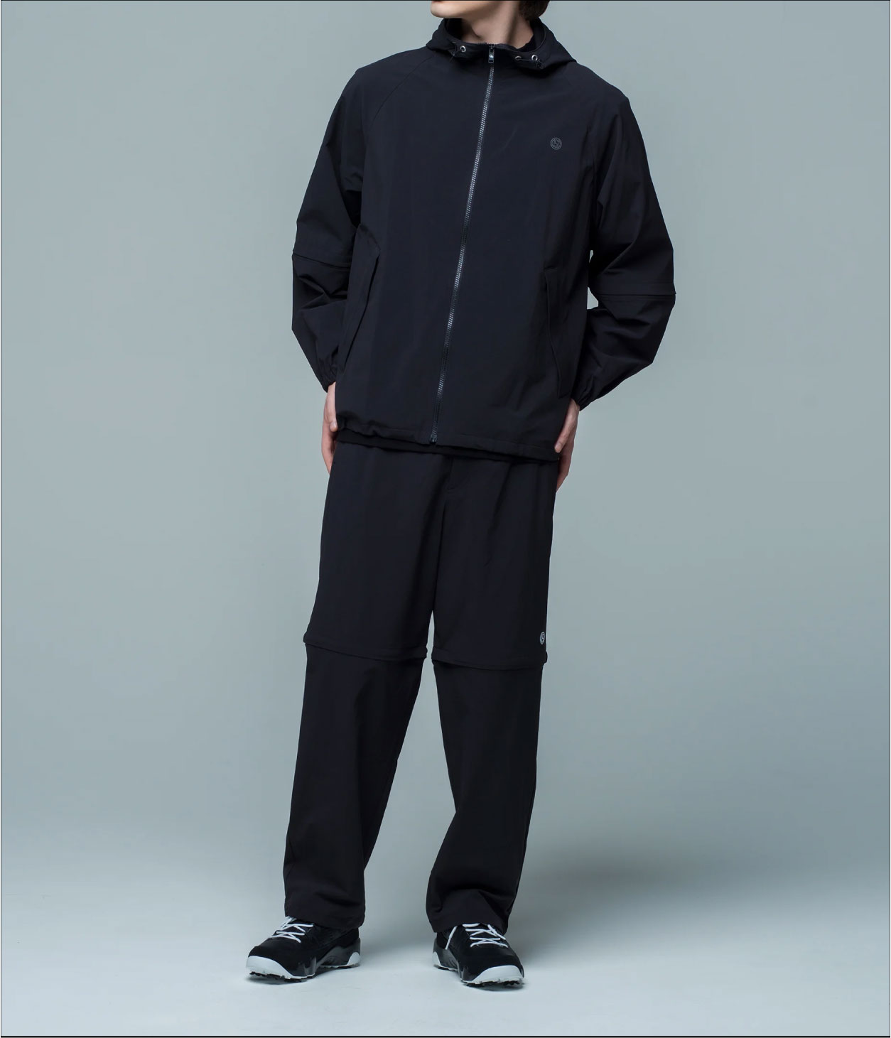 OBSIDIAN】ODM25SJ014/DETACHABLE HOODED JACKET/M / BK