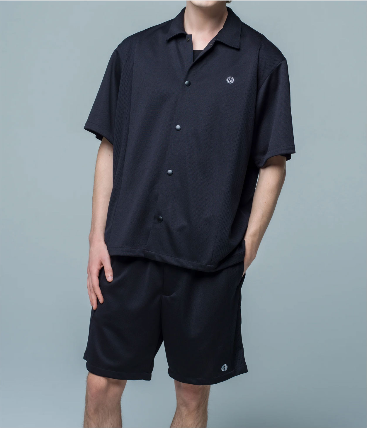 OBSIDIAN】ODM25SP003/MESH SHORTS/M/BK