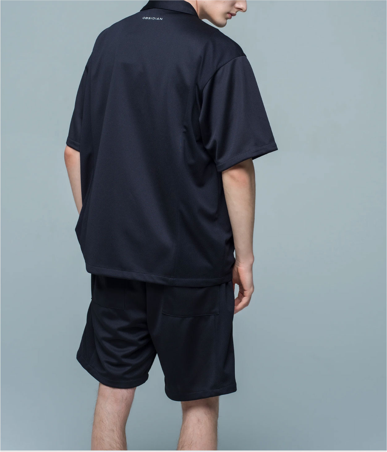 OBSIDIAN】ODM25SS002/MESH SHIRT/M/BK