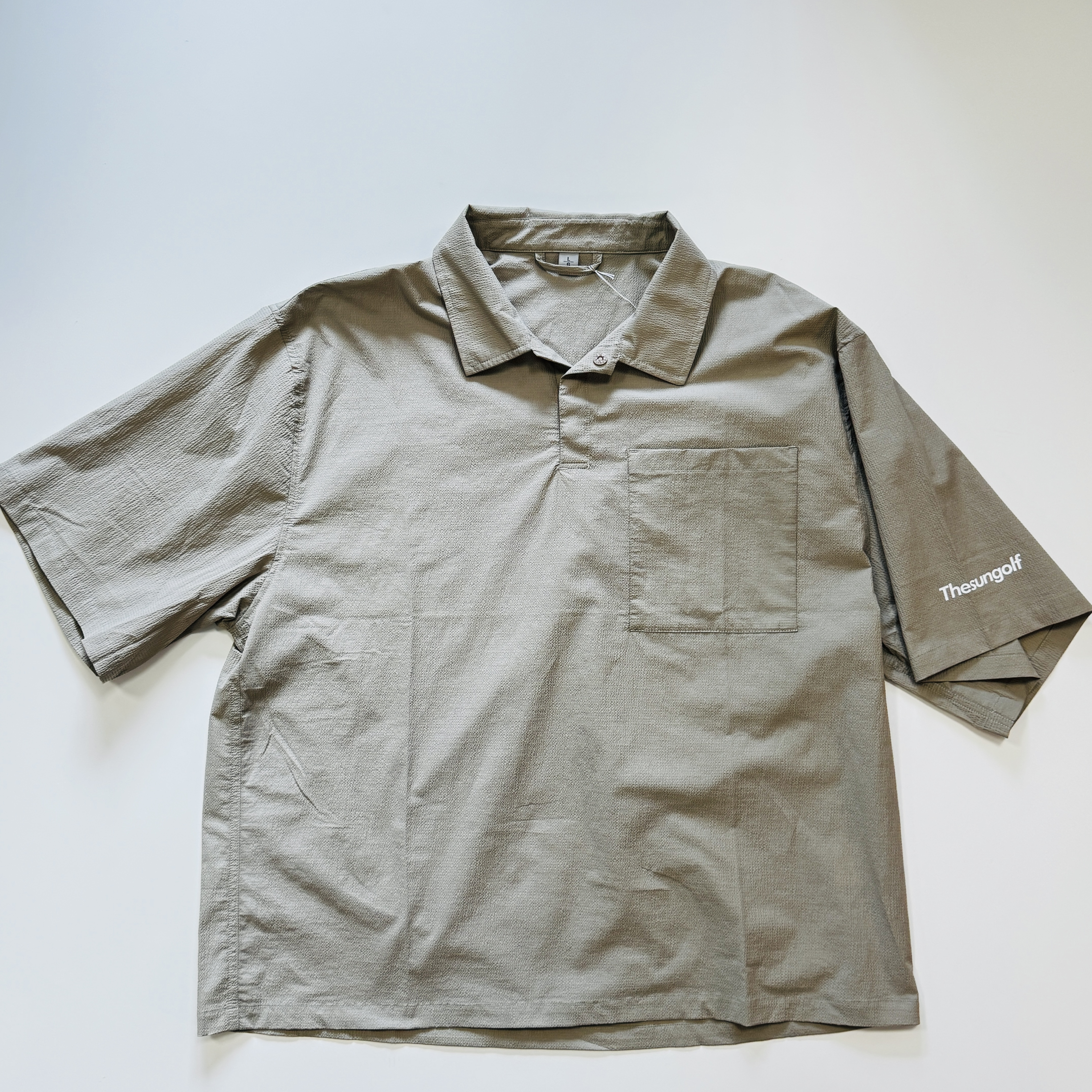 THESUNGOLF】SG-25PL04/Long sleeve T (襟付き）/XL/BEI