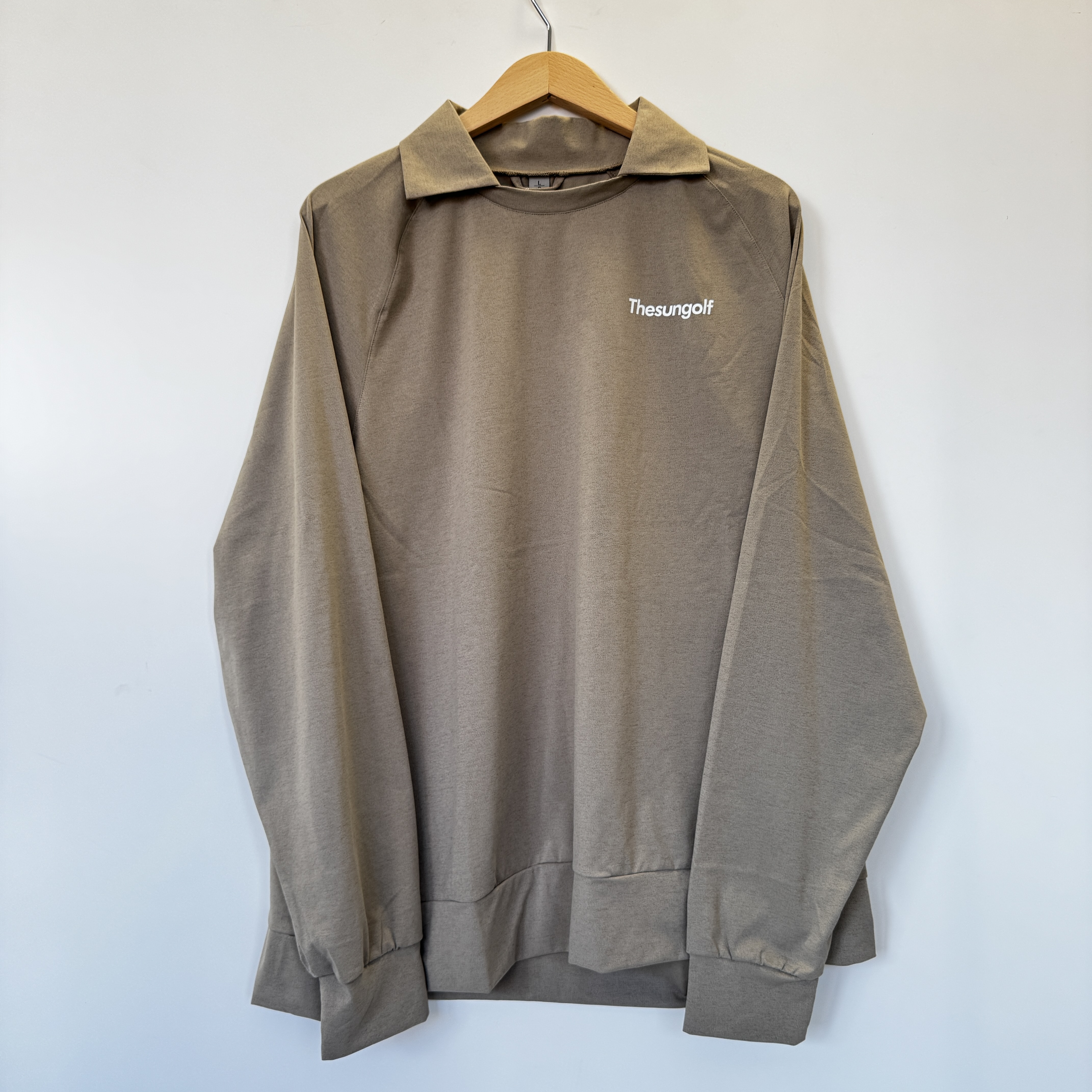 THESUNGOLF】SG-25PL05/Stretch pull-over shirts/M/BEI