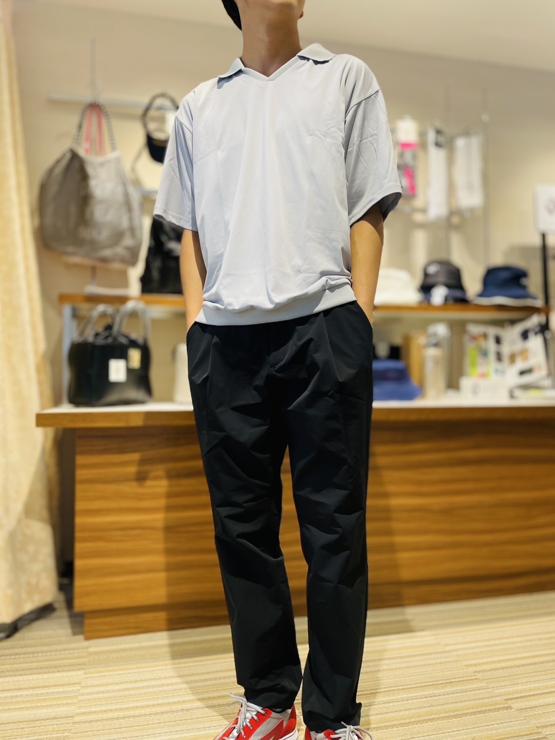THESUNGOLF】PSSUNB2507/ロングPT（ルーズ）/S/BK