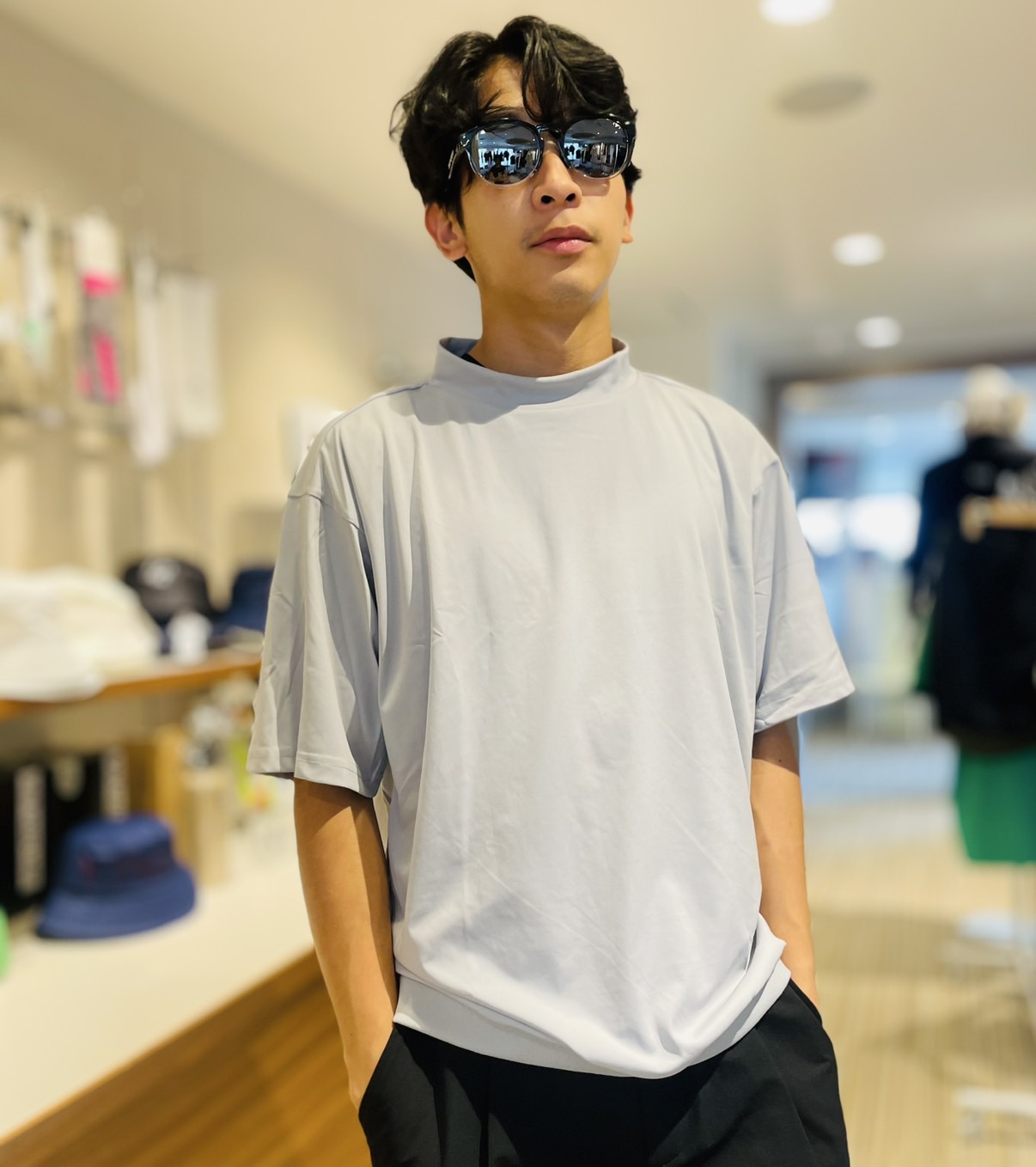 THESUNGOLF】PSSUNL2502/ルーズモックネック/XL/GY