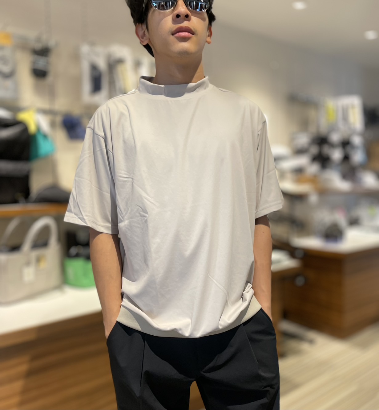 THESUNGOLF】PSSUNL2502/ルーズモックネック/M/BEI