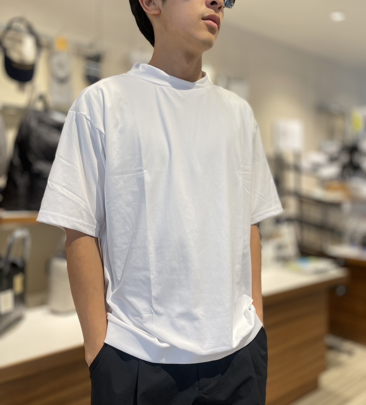 THESUNGOLF】PSSUNL2502/ルーズモックネック/S/WH