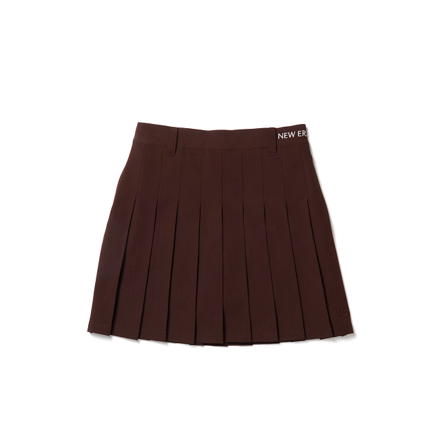 NEWERA】15129396/GFW PLEATS SKT WAIST LOGO BWOO/BROWN/M