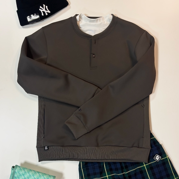 THESUNGOLF】PSTSGAW003/ダンボールプルオーバー/GY/S