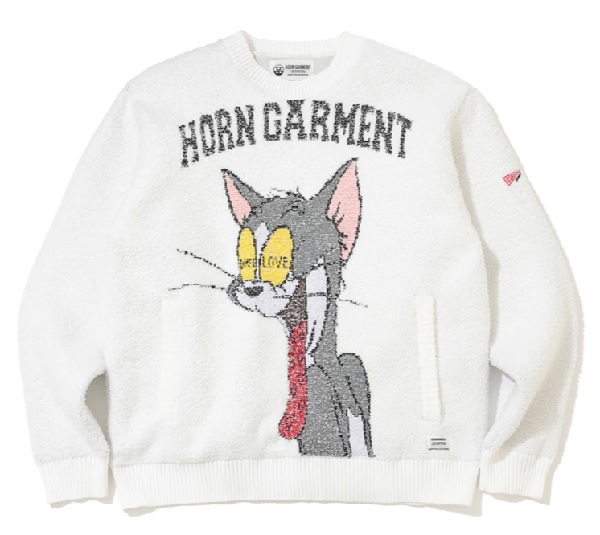 HORNGARMENT】HCM-5C-AB03/KNIT/42/WHITE