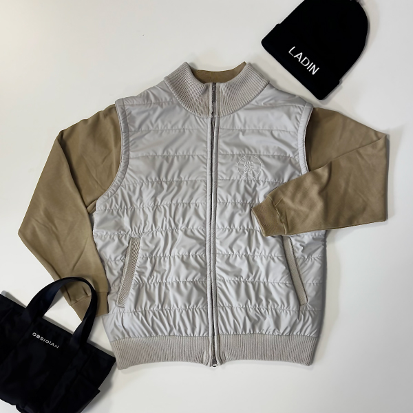 THESUNGOLF】25504380ニットフルZIPベスト/BEI/S